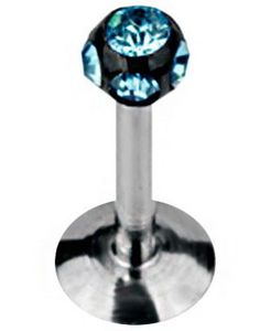 Diamant Bold Labret - Sort/Lyseblå