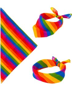 Stribet regnbuebandana