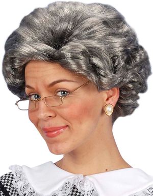 Bestemor Astrid - Grå Paryk