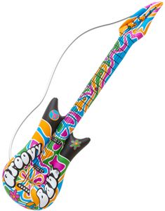 Oppustelig Hippiemønstret Elguitar - 105 cm