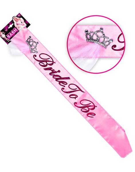 Rosa Bride to Be Ordensbånd i Satin