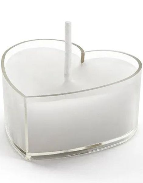 10 stk Hjerteformede Stearinlys - 4 cm