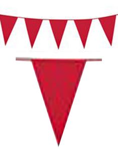10 Meter Banner med Røde Vimpel Flag