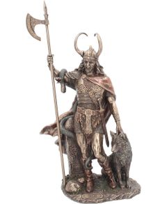 Loke The Trickster - Bronzefarvet Figur 35 cm