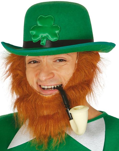 St. Patricks Day Bowlerhat med Bånd og Trekløver