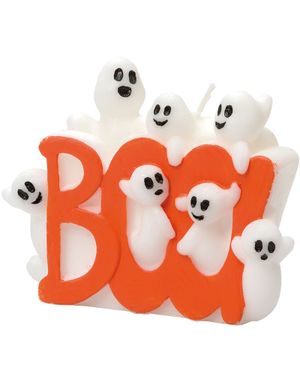 Boo! Stearinlys med Spøgelser 9x11 cm