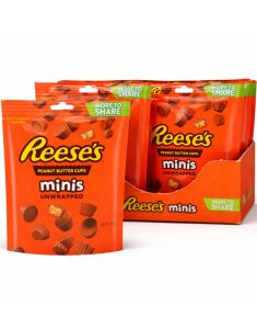 7 stk Reese’s Mini Peanut Butter Cups Unwrapped - Hel Kasse 1,29 kg (USA Import)