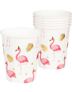 10 stk Papkrus med Folieret Guldtryk 250 ml - Flamingo Gold