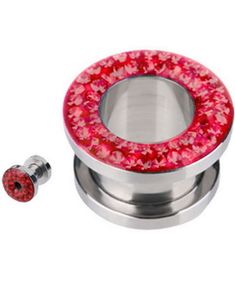 Piercing Tunnel med Røde Sten