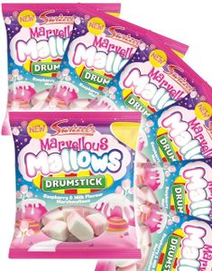 12 stk Swizzels Marvellous Drumstick Mallows - Marshmallows med Smag af Drumstick - Hel Kasse 1,2 kg