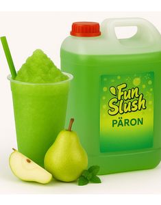 5 Liter Pære Slush-Konsentrat - 30 Liter Færdig Popz Fun Slush