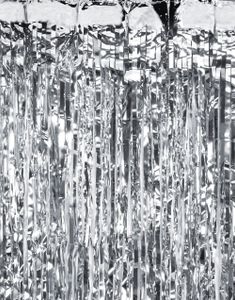 Sølvfarget Glittergardin 100x200 cm
