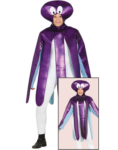 Lilla Blækspruttekostume Unisex