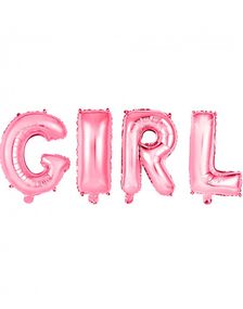 GIRL - 4 stk Lys Rosa Folieballoner 41 cm