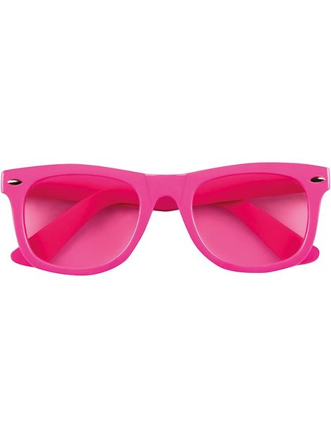 Neon Pink Wayfarer Solbriller med Pink glas