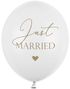 6 stk 30 cm Bryllupsballonger "Just Married"