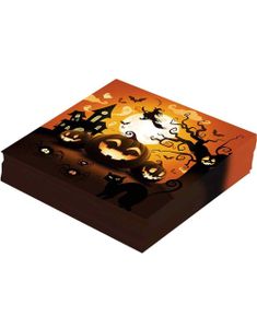 12 stk Servietter med Gresskarmotiv 33x33 cm