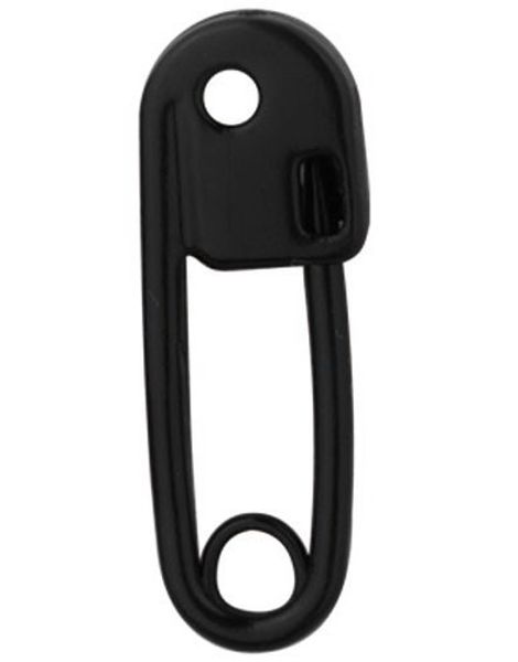 Sikkerhedsnål 1.6 mm - Sort Ørepiercing