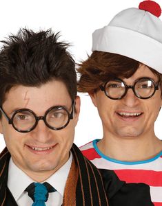 Sorte Runde Harry Potter Kostumebriller med Klart glas