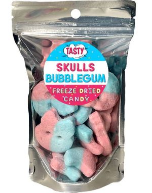 Tasty Frysetørekede Hodeskaller med Bubblegum 130 gram