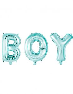 BOY - 3 stk Lyseblå Folieballoner 41 cm
