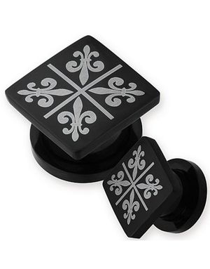Diamond Friis - Sort PVD Piercing Plug