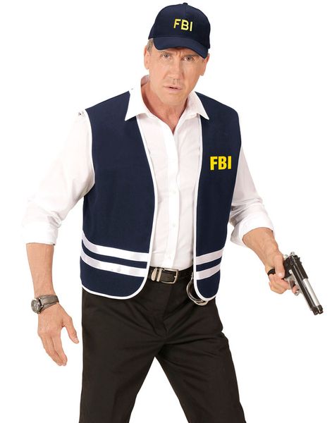 FBI kostumesæt med Vest og Caps