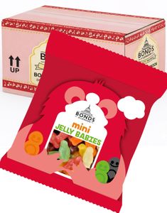 20 st Mini Jelly Babies - Bonds of London - Hel Kasse 1 kg (UK)