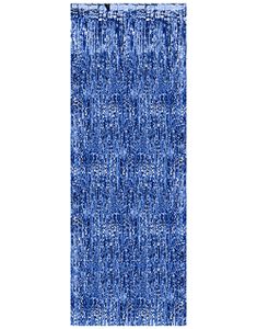 Blåt Metallisk Dørforhæng 250x90 cm