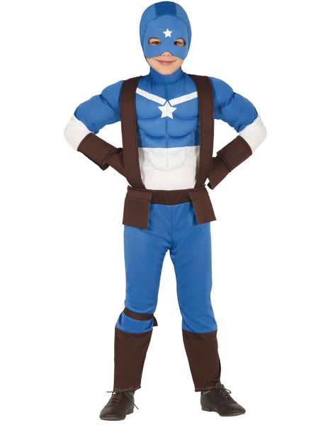 Captain America Inspireret Kostume til Børn