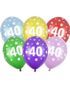 40 Tallet Flerfargede Ballonger- 30 cm