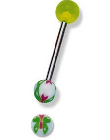 Butterfly Green - Tungepiercing