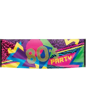 Gigantisk 80'er Banner 74x220 cm - Back to the 80's 
