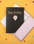 1 stk Svart "Happy Birthday 30" kort med Jakkemerke/Pin 10,5x14,8cm
