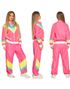 Neon Rosa 80-talls Grilldress med Lommer til Dame