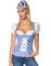 Blåt Dirndl Oktoberfestkorset med Push-Up