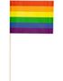 10 stk Regnbue Pride Papirhåndflagg 20x30 cm
