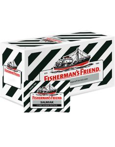 72 stk Sukkerfri Fisherman's Friend med Smag af Salmiak - Hel Kasse 1,8 kg