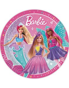 8 stk Barbie Tallerkener 23 cm