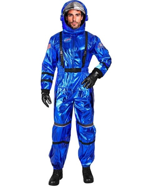 Klassisk Blått Astronaut Herrekostyme