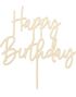 Happy Birthday Kaketopp i Treverk 15x16,5 cm