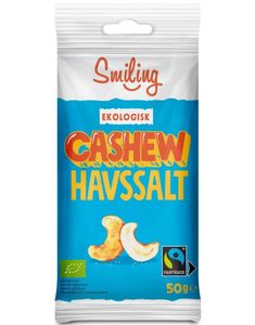 Smiling Økologiske Cashew Naturell 50 gram