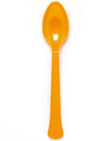 24 stk Gjenbrukbare Orange Skjeer