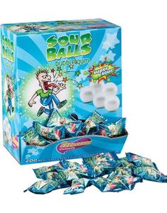 200 stk Ilham Sour Balls - Supersure Tyggegummikuler med Eplesmak - Hel Eske 920 gram