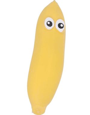 1stk Banan Formet Stressball med Øyne