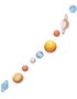Kosmiske Planeter Girlander 2,5 meter - Astronaut Party