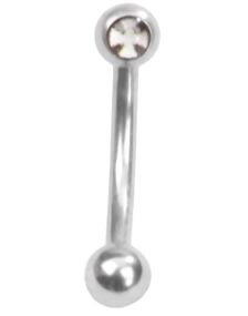 White Ridder Cross - 1.2 x 8 mm Øjenbrynspiercing