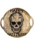 "Happy Halloween" Serveringsfat i Hardplast med Hodeskalle og Spindelvev - 30x33 cm 