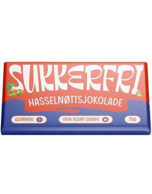 Sukkerfri's Hasselnøttsjokolade 75 g