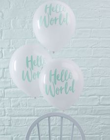 10 stk. Balloner 30 cm - Hello World